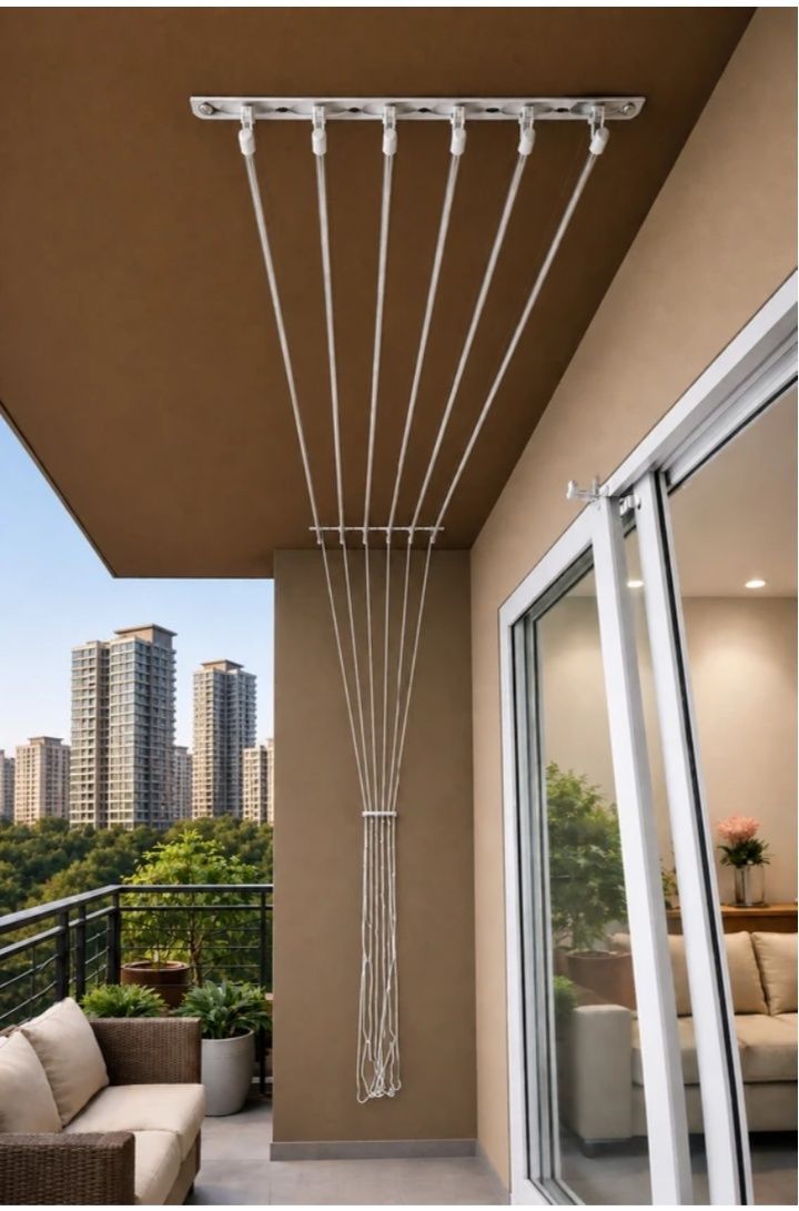 Illustration of the Cloth drying hanger, 5 ft ceiling cloth drying hanger