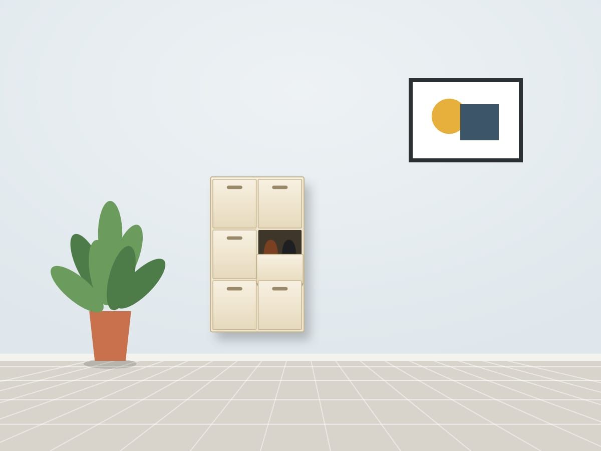 Illustration: Apartment entrance · Double decker, 3 step