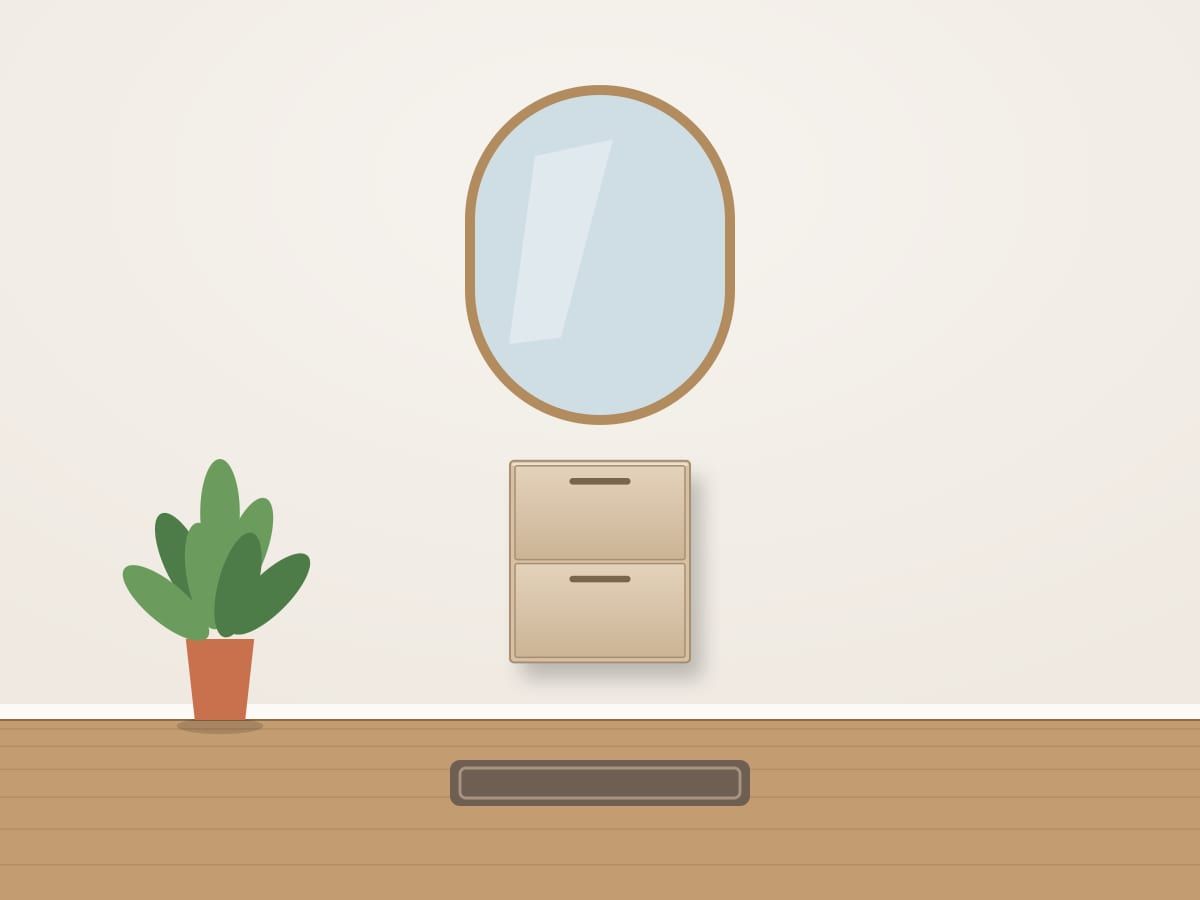 Illustration: Small flat · Single decker, 2 step