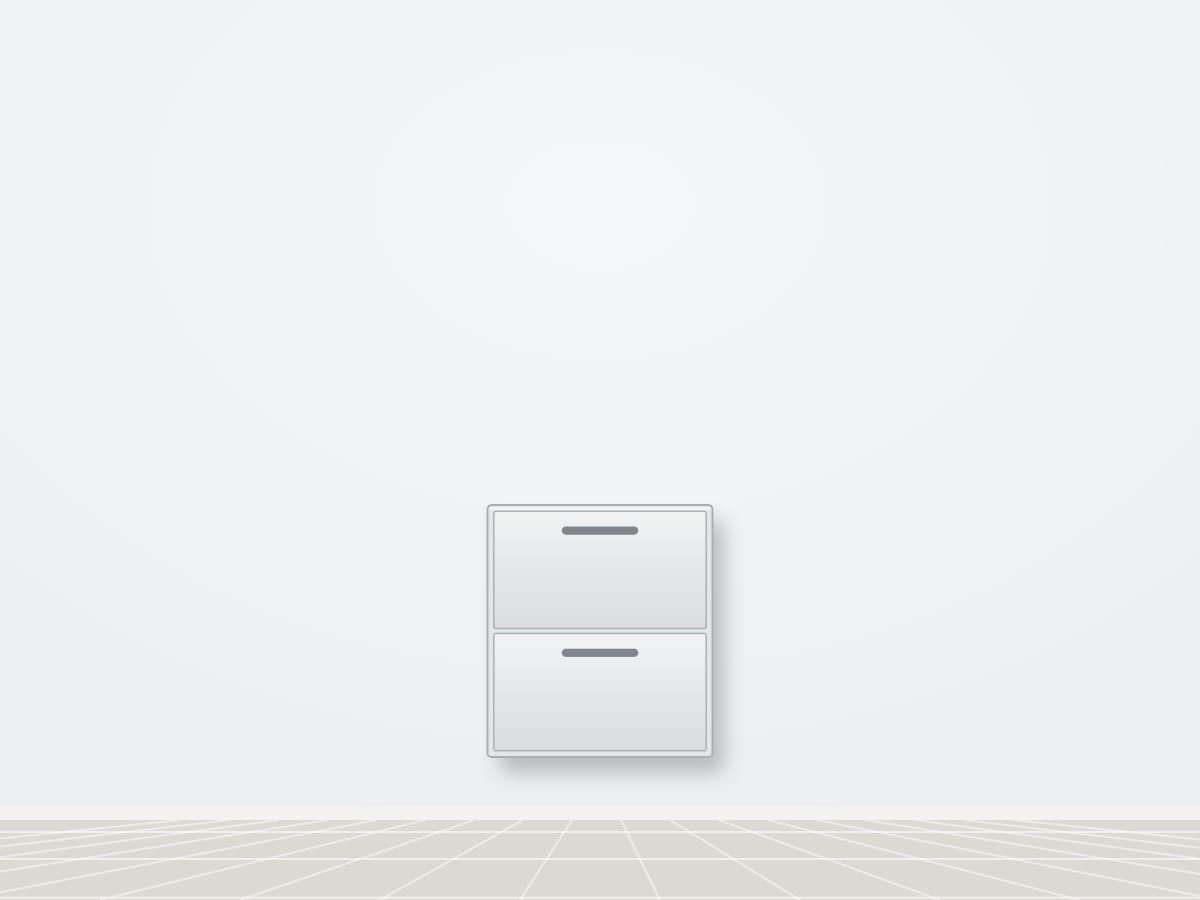 Illustration of the Single decker, 2 step wall-mounted metal shoe rack in grey white